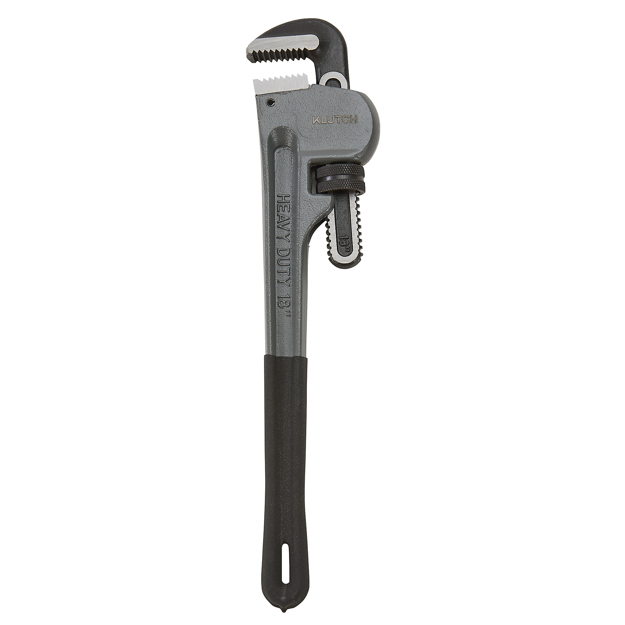 Klutch 18in. Pipe Wrench, 2.4in. Jaw Capacity, Steel Handle